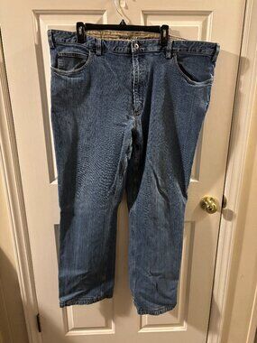 Duluth Trading Co Jeans Men's 46x32 Ballroom Double Flex Relaxed Blue